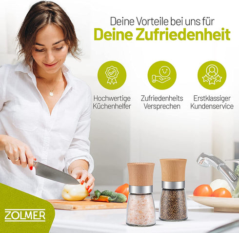 Gewürzmühlen 2er Set Holz