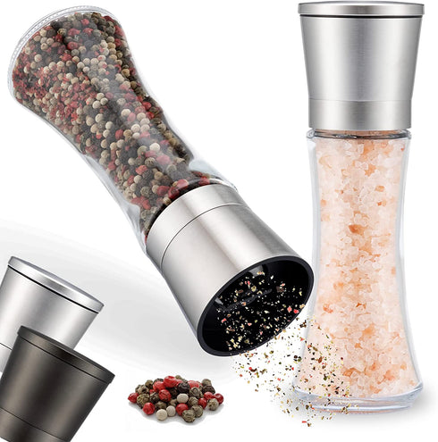 Gewürzmühlen 2er Set Edelstahl groß