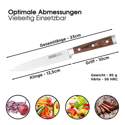 Allzweckmesser aus Edelstahl & Pakkaholz