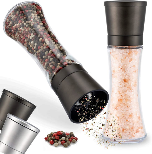 Gewürzmühlen 2er Set Gunmetal groß