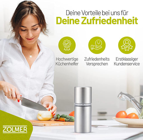 Muskatnuss Mühle mit Vorratsbehälter