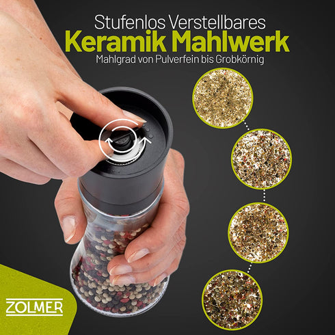 Gewürzmühlen 2er Set Gunmetal groß