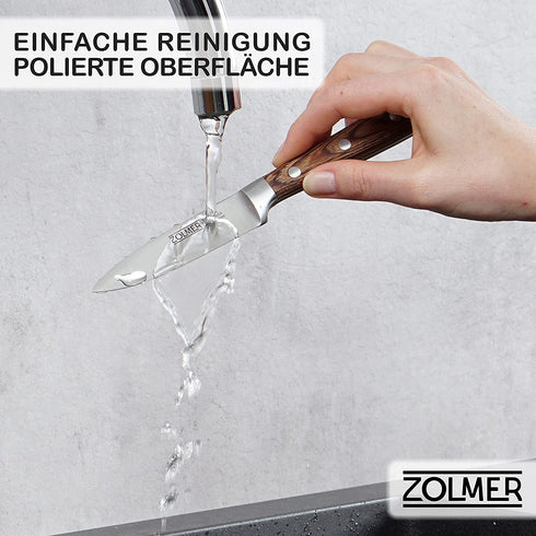 Gemüsemesser aus Edelstahl & Pakkaholz