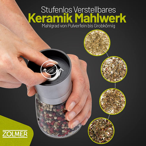 Gewürzmühlen 2er Set Edelstahl klein