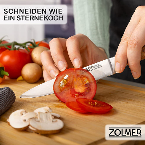 Allzweckmesser aus Edelstahl & Pakkaholz