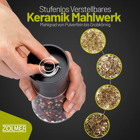 Gewürzmühlen 2er Set Gunmetal klein