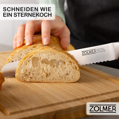 Brotmesser aus Edelstahl & Pakkaholz