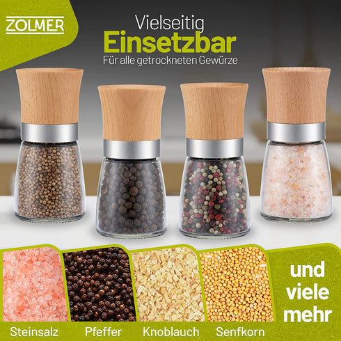 Gewürzmühlen 2er Set Holz