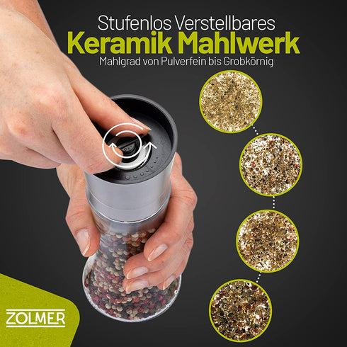 Gewürzmühlen 2er Set Edelstahl groß