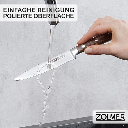 Allzweckmesser aus Edelstahl & Pakkaholz