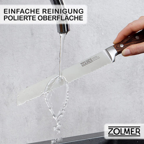 Brotmesser aus Edelstahl & Pakkaholz