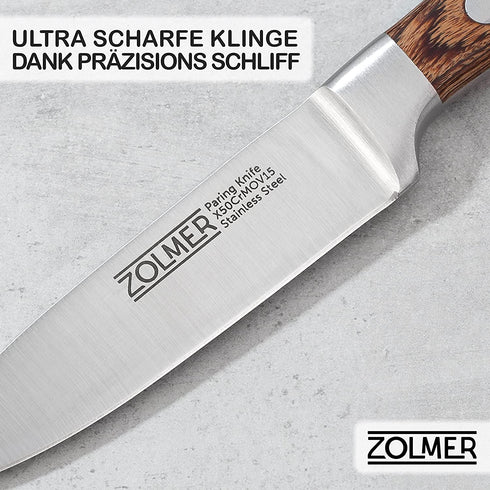 Gemüsemesser aus Edelstahl & Pakkaholz