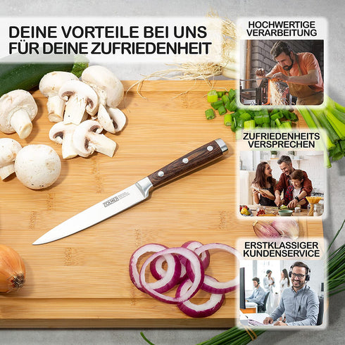 Allzweckmesser aus Edelstahl & Pakkaholz