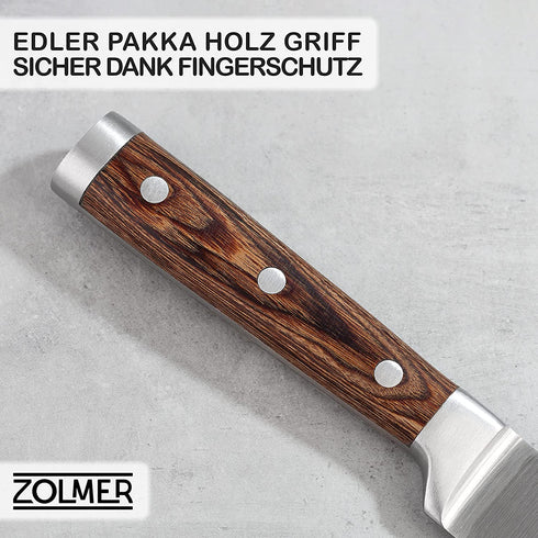Brotmesser aus Edelstahl & Pakkaholz